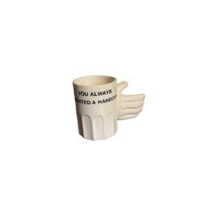 Vintage “Handout” White Ceramic Mug from Taiwan